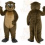 Brown Otter Mascot Costume with Custom Logo