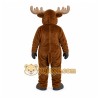 Brown Moose Mascot Costume with Custom Logo
