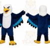 Blue Eagle Mascot Costume with Custom Logo