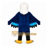 Blue Eagle Mascot Costume with Custom Logo Blue Eagle Mascot Costume with Custom Logo