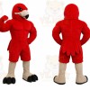 Red Bird Mascot Costume with Custom Logo
