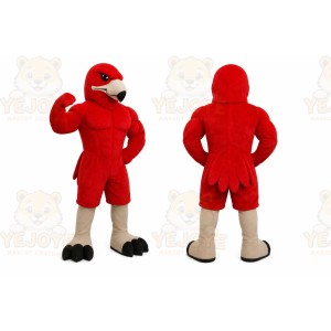 Red Bird Mascot Costume with Custom Logo
