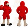 Red Bird Mascot Costume with Custom Logo