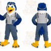 Blue Bird Mascot Costume with Custom Logo