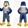 Blue Bird Mascot Costume with Custom Logo