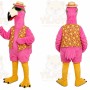 Pink Flamingo Mascot Costume with Custom Logo