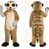 Brown Meerkat Mascot Costume with Custom Logo