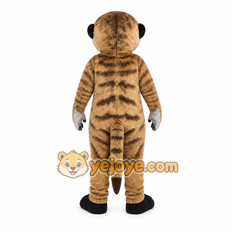 Brown Meerkat Mascot Costume with Custom Logo Brown Meerkat Mascot Costume with Custom Logo
