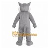 Gray Cougar Mascot Costume with Custom Logo Gray Cougar Mascot Costume with Custom Logo