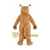 Brown Cougar Mascot Costume with Custom Logo