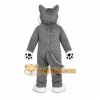 Gray Wolf Mascot Costume with Custom Logo Gray Wolf Mascot Costume with Custom Logo