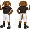 Brown Dog Mascot Costume with Custom Logo