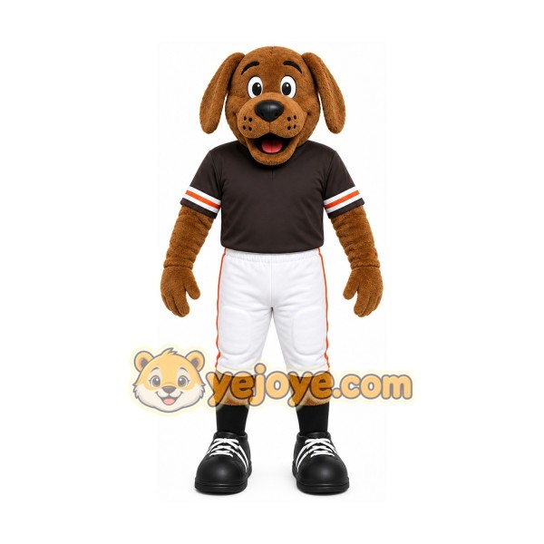 Brown Dog Mascot Costume with Custom Logo Brown Dog Mascot Costume with Custom Logo