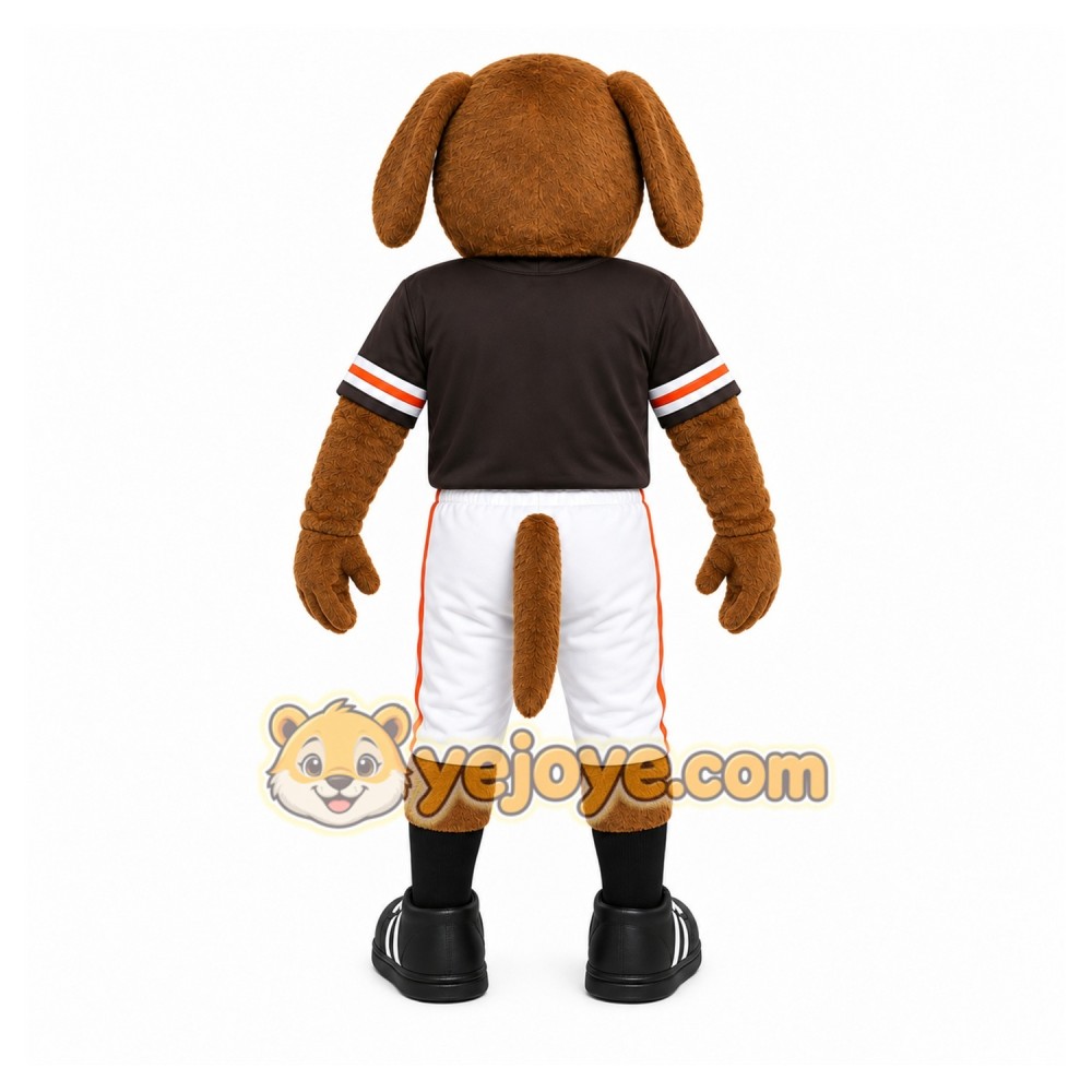 Brown Dog Mascot Costume with Custom Logo Brown Dog Mascot Costume with Custom Logo