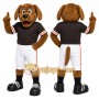 Brown Dog Mascot Costume with Custom Logo