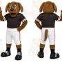 Brown Dog Mascot Costume with Custom Logo