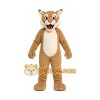 Brown Cougar Mascot Costume with Custom Logo Brown Cougar Mascot Costume with Custom Logo