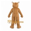 Brown Cougar Mascot Costume with Custom Logo Brown Cougar Mascot Costume with Custom Logo