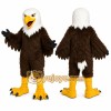 Brown Eagle Mascot Costume with Custom Logo