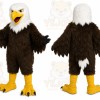 Brown Eagle Mascot Costume with Custom Logo
