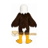 Brown Eagle Mascot Costume with Custom Logo