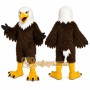Brown Eagle Mascot Costume with Custom Logo