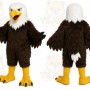Brown Eagle Mascot Costume with Custom Logo