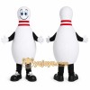 White Bowling Pin Mascot Costume with Custom Logo White Bowling Pin Mascot Costume with Custom Logo