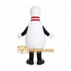 White Bowling Pin Mascot Costume with Custom Logo White Bowling Pin Mascot Costume with Custom Logo
