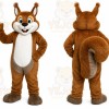 Brown Squirrel Mascot Costume with Custom Logo