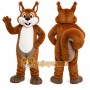 Brown Squirrel Mascot Costume with Custom Logo
