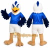 Blue Eagle Mascot Costume with Custom Logo