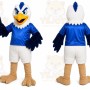 Blue Eagle Mascot Costume with Custom Logo