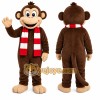 Brown Monkey Mascot Costume with Custom Logo Brown Monkey Mascot Costume with Custom Logo