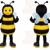 Yellow Bee Mascot Costume with Custom Logo