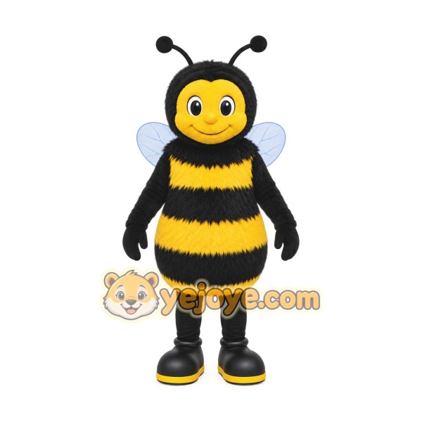 Yellow Bee Mascot Costume with Custom Logo Yellow Bee Mascot Costume with Custom Logo