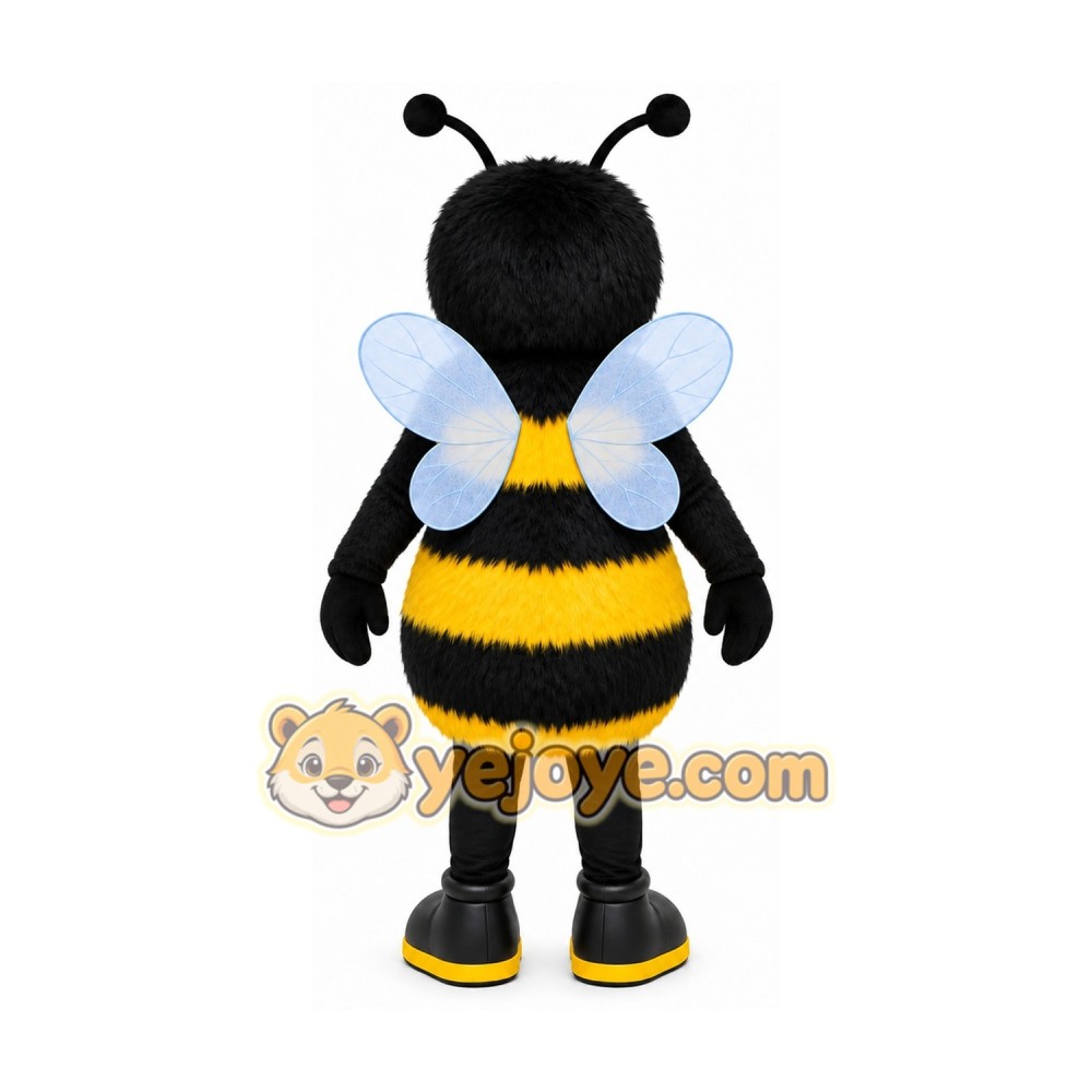 Yellow Bee Mascot Costume with Custom Logo Yellow Bee Mascot Costume with Custom Logo