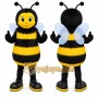 Yellow Bee Mascot Costume with Custom Logo