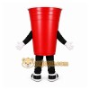 Red Cup Mascot Costume with Custom Logo