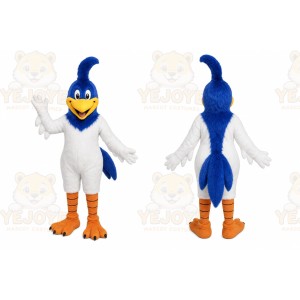 Blue Bird Mascot Costume with Custom Logo
