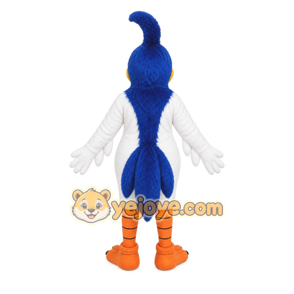 Blue Bird Mascot Costume with Custom Logo