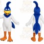 Blue Bird Mascot Costume with Custom Logo