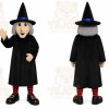Black Witch Mascot Costume with Custom Logo
