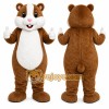 Brown Hamster Mascot Costume with Custom Logo Brown Hamster Mascot Costume with Custom Logo