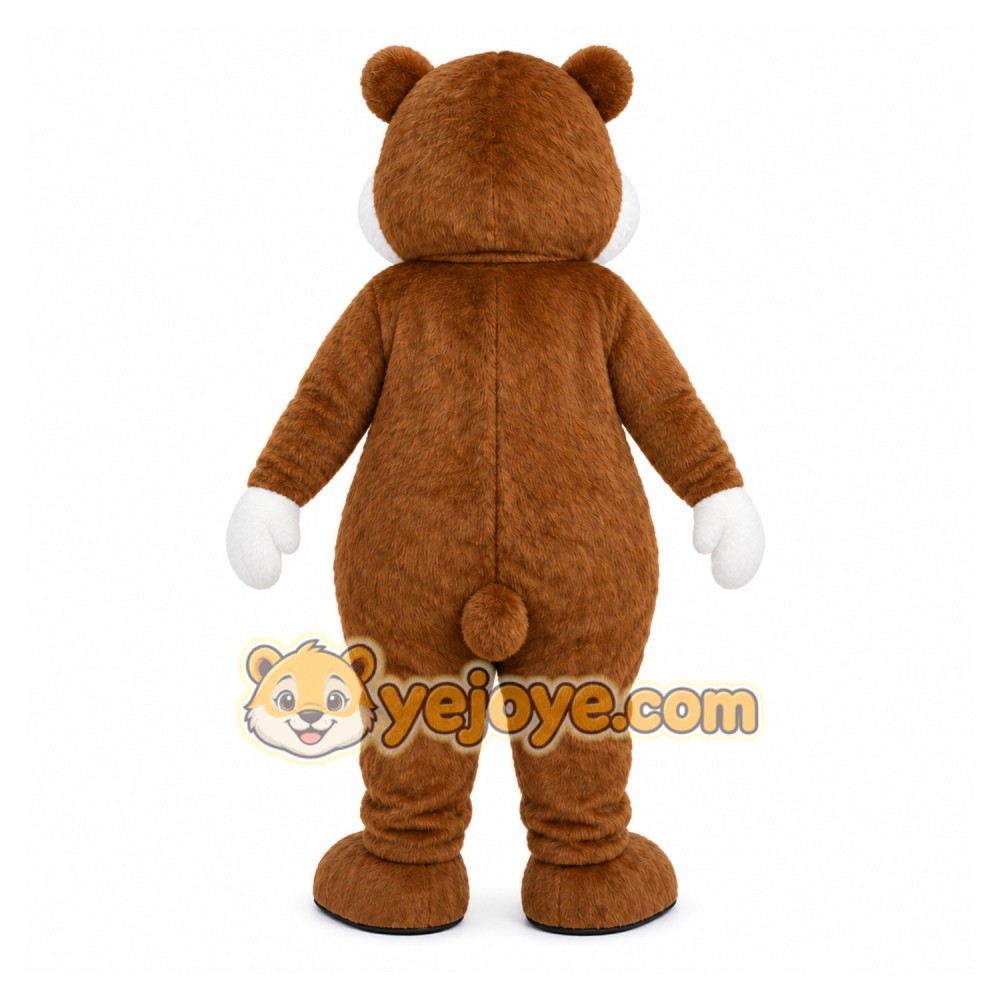 Brown Hamster Mascot Costume with Custom Logo Brown Hamster Mascot Costume with Custom Logo