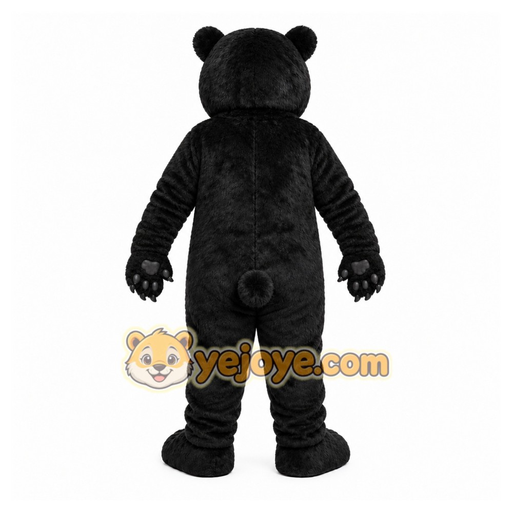 Black Bear Mascot Costume with Custom Logo Black Bear Mascot Costume with Custom Logo
