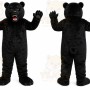 Black Bear Mascot Costume with Custom Logo