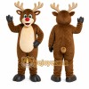 Brown Reindeer Mascot Costume with Custom Logo Brown Reindeer Mascot Costume with Custom Logo
