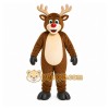 Brown Reindeer Mascot Costume with Custom Logo Brown Reindeer Mascot Costume with Custom Logo