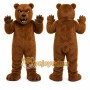 Brown Bear Mascot Costume with Custom Logo